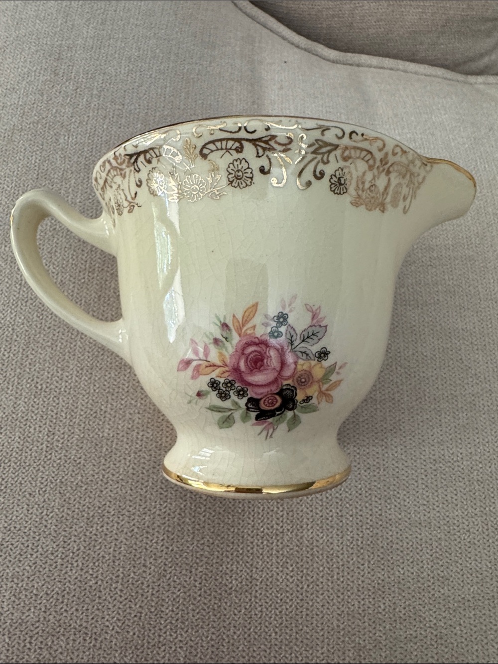 Paden City Creamer Rose Pottery USA